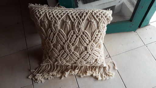 macrame cushion